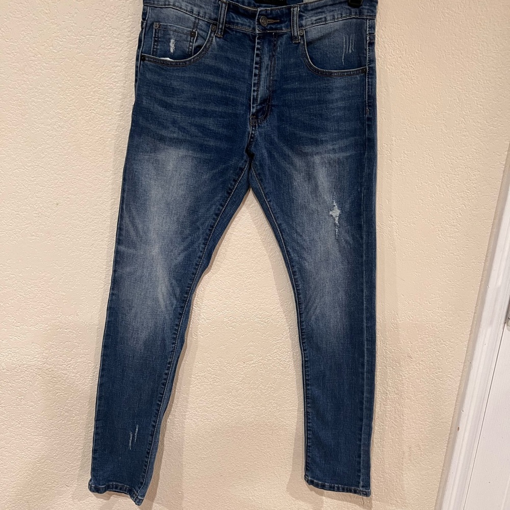 Aeropostale Men's Dark Blue Skinny Jeans